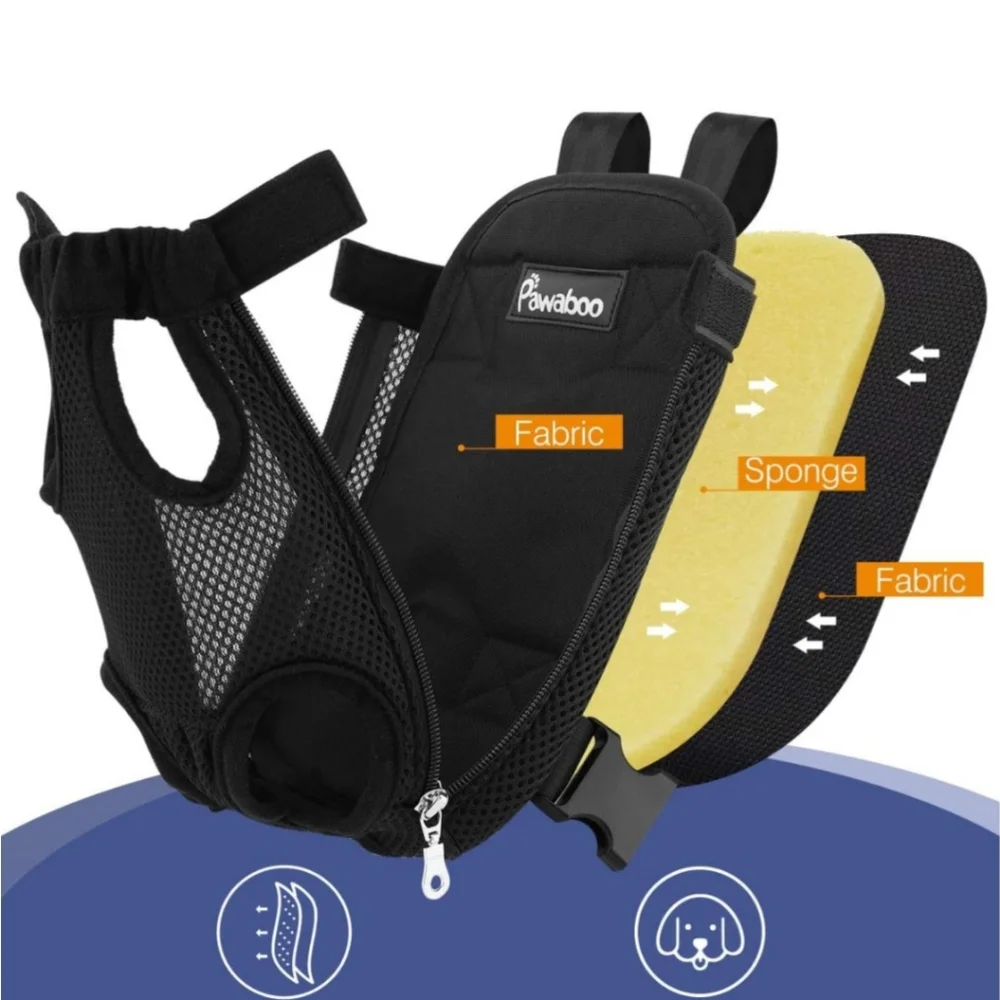 XL Black PAWABOO Adjustable Carrier